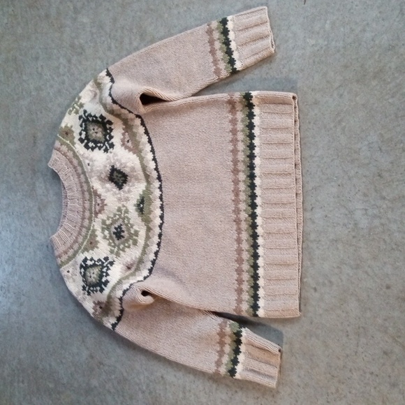 Vintage Ann Taylor 100% Wool Oversized Sweater classic abstract 90s, XS - Picture 1 of 3